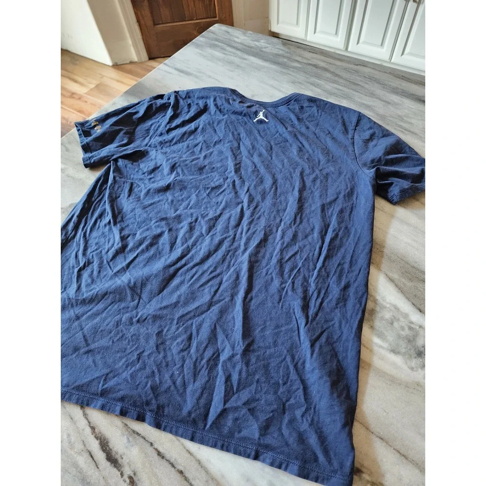 Jordan Mens Navy Blue 1992 Dream Team American Flag Graphic T-Shirt XL